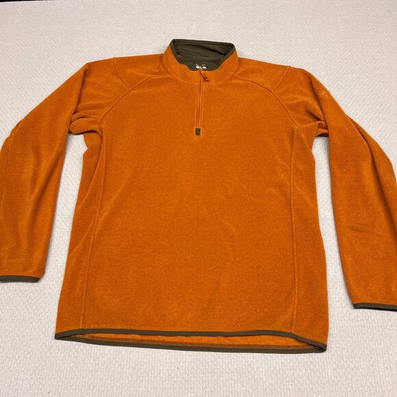 Arcteryx Polartec Fleece Mens Large Orange Pullover Outdoor Hiking Casual - Picture 1 of 11